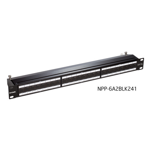 D-Link NPP-6A2BLK241 Cat6A STP 24-Port Loaded Patch Panel