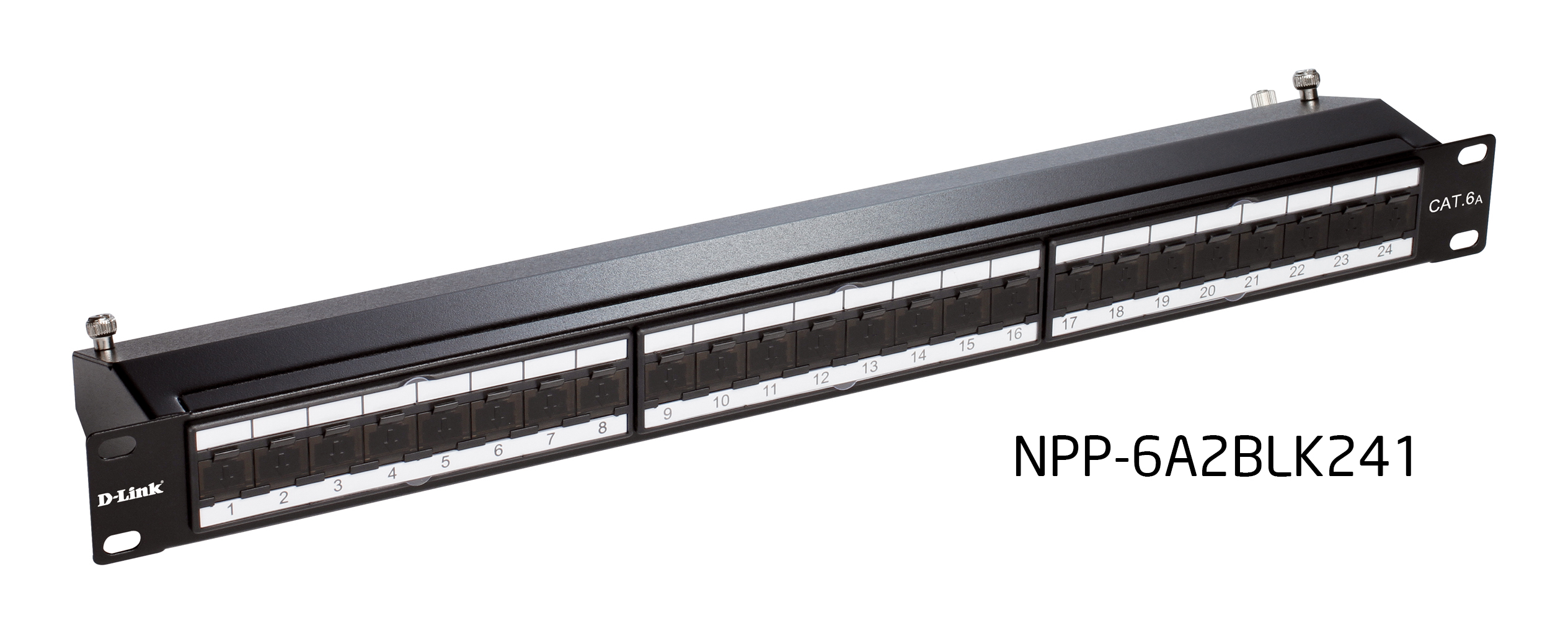 D-Link NPP-6A2BLK241 Cat6A STP 24-Port Loaded Patch Panel
