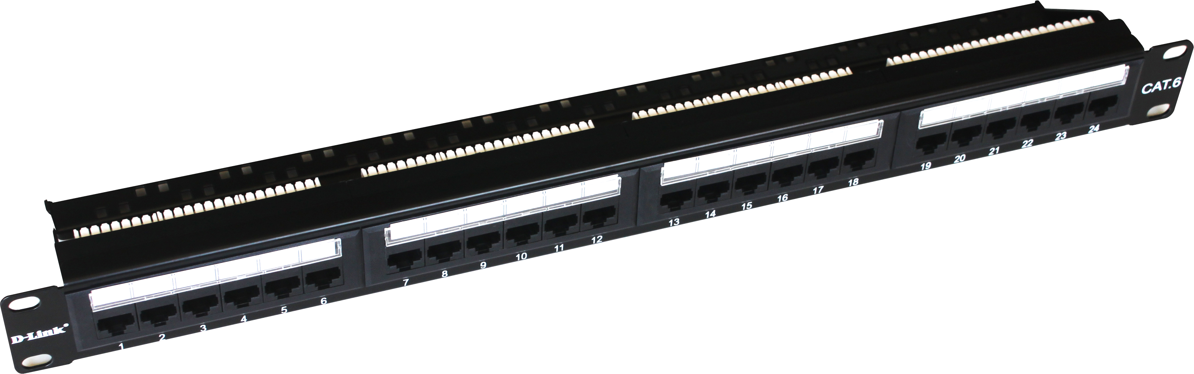 D-Link NPP-C61BLK241 Cat6 UTP 24-Port Loaded Patch Panel
