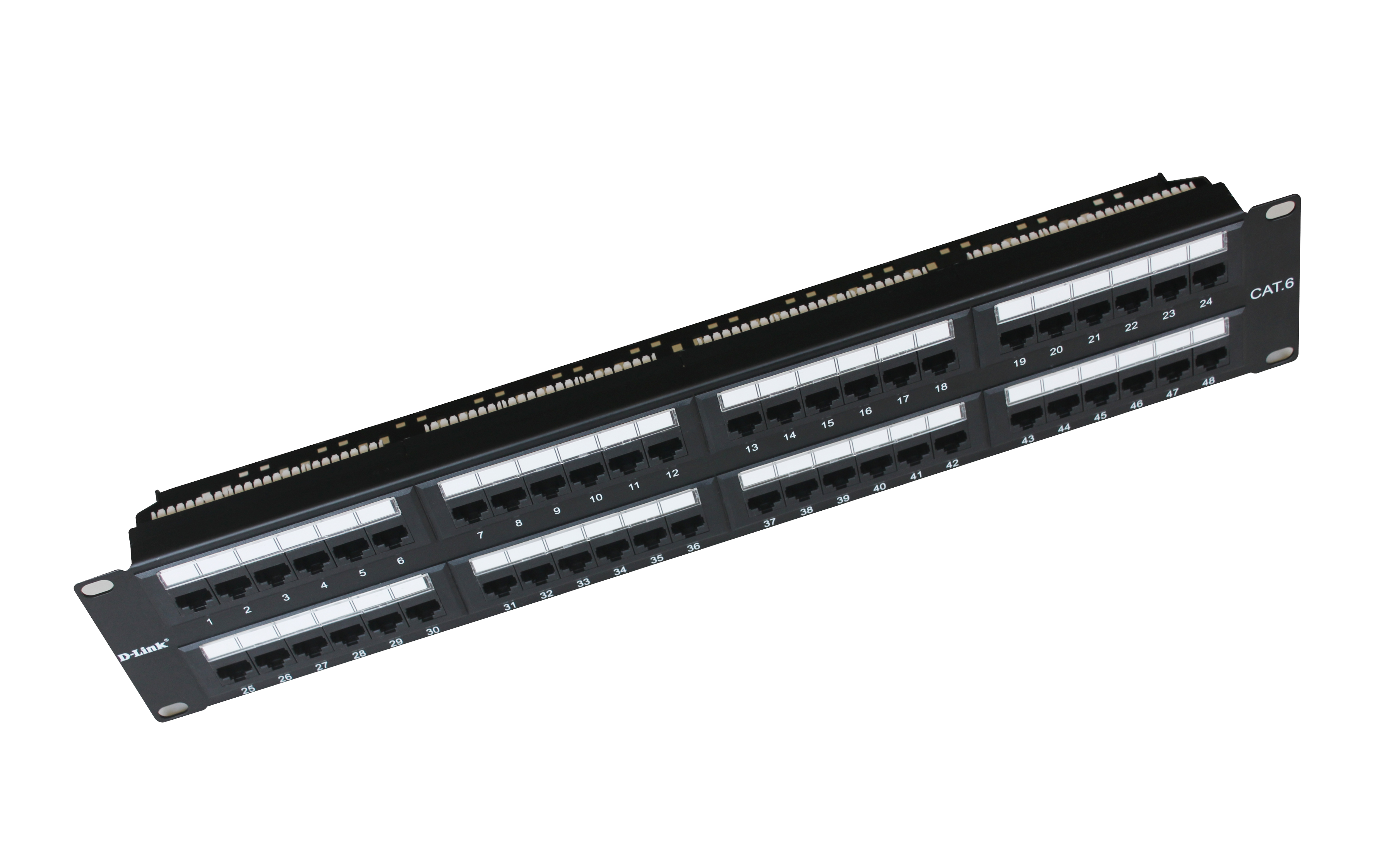 D-Link NPP-C61BLK481 Cat6 UTP 48-Port Loaded Patch Panel