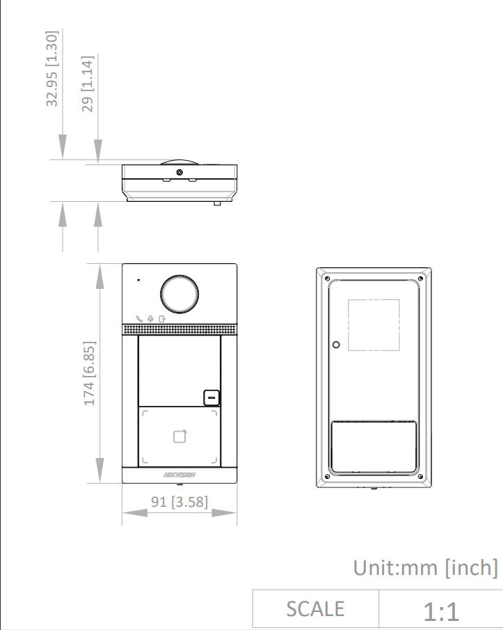 Hikvision DS-KV8113-WME1(C) IP Video Intercom Villa Door Station